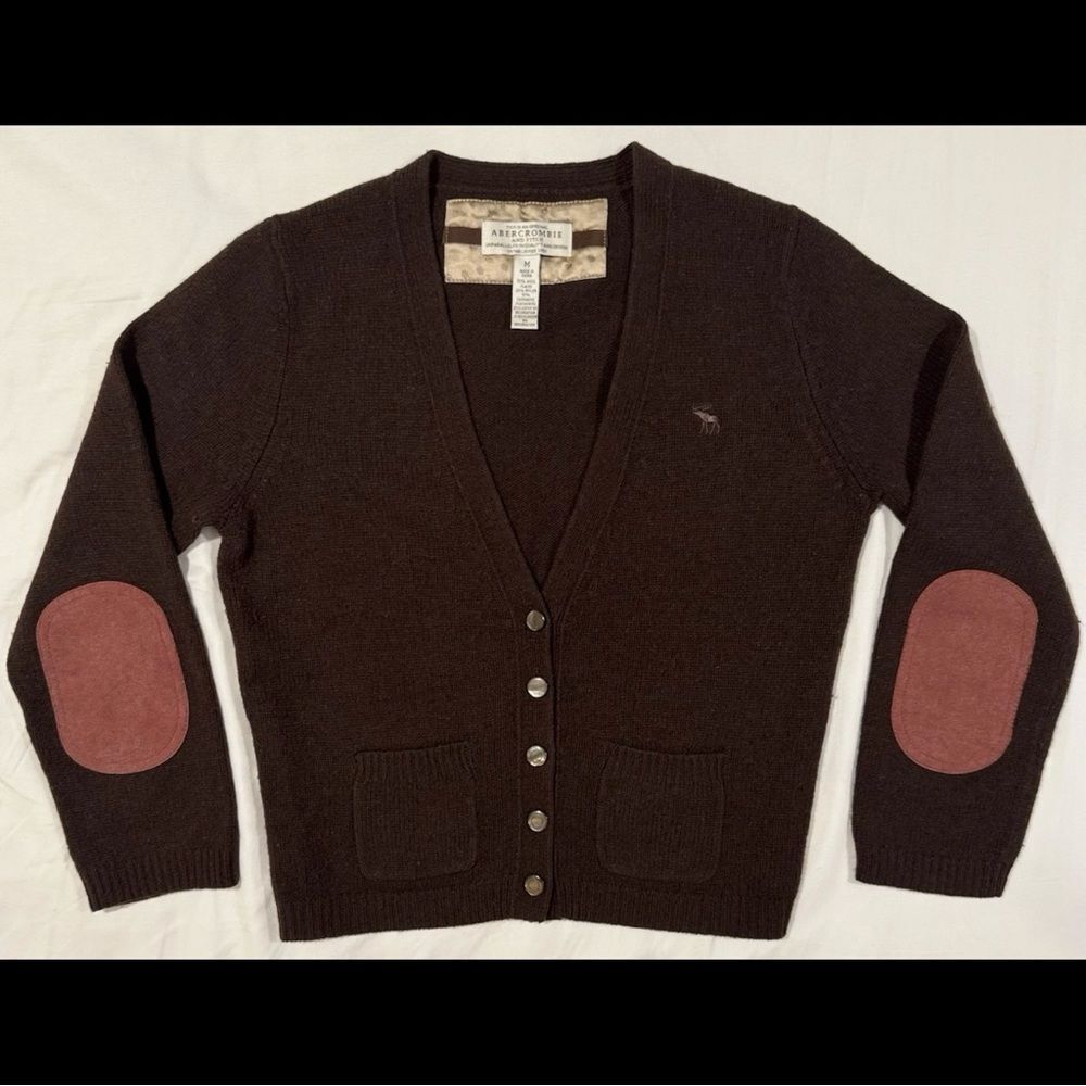 Rare Vintage Y2K Abercrombie & Fitch Cashmere Wool Sweater Cardigan M Bella Swan